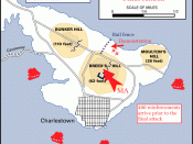 The third and final British attack on Bunker Hill