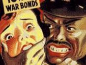 English: This illustration is of a poster drawn by an anonymous artist, date unknown, during World War II. It illustrates anti-Japanese propaganda created during World War II in America, perpetuating the stereotype of the dangerous sexually predatory Asia