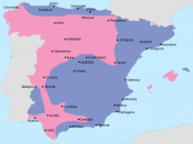 English: Map showing Spain in September 1936: Area under Nationalist control Area under Republican control
