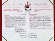 The proclamation of the Constitution Act, 1982, showing the full title of Elizabeth II, Queen of Canada