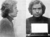 Mugshot taken of Ted Bundy, taken following his first arrest for possession of burglary tools.