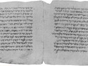 A page from a medieval Jerusalem Talmud manuscript. Found in the Cairo Genizah. From the 1901-1906 Jewish Encyclopedia, now in the public domain
