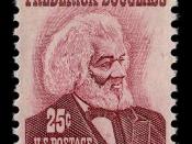 US postage stamp of 1973, part of the Prominent Americans series, depicting Frederick Douglass