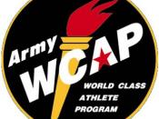 English: The logo of the World Class Athlete Program, a service of the Family and Morale, Welfare and Recreation Command of the U.S. Army.