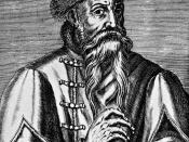 Johannes Gutenberg (139*-1468); Kupferstich; 16th century; 19:14 cm