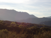English: View of Topanga Canyon from one of the hiking trails.
