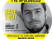 English: Maher Arar campaign button for the Security With Human Rights campaign of Amnesty International, USA.