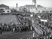 L'inauguration de Cinecitta par B. Mussoloni en 1937