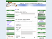 Registration form of PHP-based E-Commerce Web-Shop-Software ZenCart