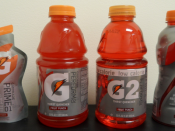 G Series introduced in 2010, from left to right: Gatorade Prime 01 (pre-game fuel) Perform 02: Gatorade Thirst Quencher (original Gatorade) Perform 02: G2 (low-calorie version of original Gatorade) Gatorade Recover 03 (post-workout Gatorade with additiona