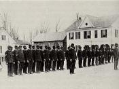 Students in military formation at Calhoun Colored School.