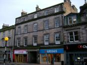 English: 2009 photograph of a 19th-century building near the house where philosopher, economist and author lived, 1767-1776. 220 High Street, Kirkcaldy, Fife, Scotland. At this location, Smith wrote 