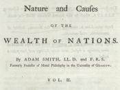 English: Title page of Adam Smith's Wealth of Nations, 1776.