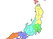 Blank map of Japanese Prefectures