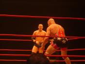 English: TNA wrestling Superstars, Desmond Wolfe and Kurt Angle.