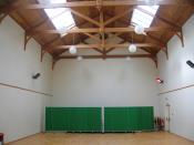English: The interior of the Racquet Hall at Eglinton, Ayrshire, Scotland. Oldest Racquet Hall in the World. Oldest covered sports hall in Scotland.