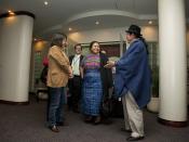Llegada de Rigoberta Menchú al Ecuador