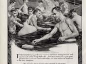 Ivory Soap ads in World War I show sailors bathing on deck, possibly conveying homosexual undertones