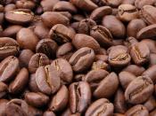 Roasted coffee beans Español: Granos de café tostado (natural). Bahasa Indonesia: Biji kopi alami yang telah disangrai.