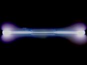 English: Spectrum = gas discharge tube: the noble gas: xenon Xe. Used with 1,8kV, 18mA, 35kHz. ≈8
