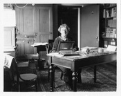 Annie Jump Cannon at her desk at the Harvard College Observatory