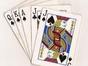 A Euchre hand consisting of the five highest cards in play (with spades as the trump suit): Jack of Spades, Jack of Clubs, Ace of Spades, King of Spades, and Queen of Spades