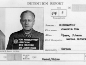 Detention report and Mugshots of Joachim von Ribbentrop