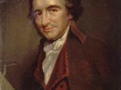 Thomas Paine; a painting by Auguste Millière (1880), after an engraving by William Sharp after a portrait by George Romney (1792)