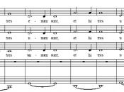 English: Monteverdi's music as example of musical rhetoric (transcribed down a 4th from the original)
