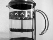 A French press coffeemaker