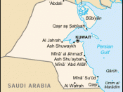 English: map of Kuwait (CIA)