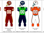 Rarely used or yet to be revealed sports uniforms of the National Football League. Trademark of the NFL Players Association.