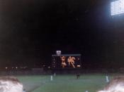 English: Jarry Park Stadium during a Montreal Expos game, 1969