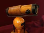 A replica of Newton's second reflecting telescope of 1672 presented to the Royal Society.