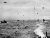 Normandy Invasion, June 1944 A convoy of Landing Craft Infantry (Large) sails across the English Channel toward the Normandy Invasion beaches on 