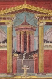 Fresco from the villa of Publio Fannio Sinistore in Boscoreale, currently located in the Metropolitan Museum of Art, New York, 43-30 BCE.