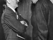 Assistant Secretary, U.S. Treasury, Harry Dexter White (left) and John Maynard Keynes, honorary advisor to the U.K. Treasury at the inaugural meeting of the International Monetary Fund's Board of Governors in Savannah, Georgia, U.S., March 8, 1946.