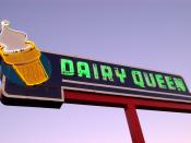 Vintage neon Dairy Queen sign, Ottawa, Canada.