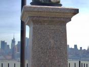 English: Bust of Alexander Hamilton in Weehawken NJ
