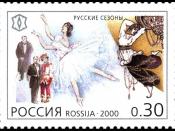 2000 Russia 30 kopeks stamp. Sergei Diaghilev