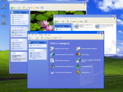 Windows XP introduced a new interface, along with many other new features. This screenshot shows Windows XP Professional.