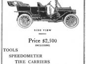English: Dorris automobile advertisement 1909