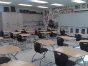 English: Social Studies classroom at Port Charlotte High School. American Government class is taught here. This is also where the Fellowship of Christian Athletes meets because the teacher who uses this classroom is also the FCA sponser.