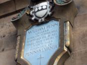 William Penn memorial at All Hallows Church, labeled as 