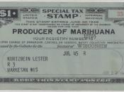 United States Special Tax Stamp -- Producer of Marihuana -- July, 1945. It was probably related to the U.S. Hemp for Victory campaign, which allowed production of hemp for the U.S. WWII effort. Transferred to Commons from English Wikipedia.