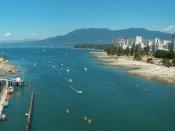 English: A view from Burrard Bridge to English Bay in the city of Vancouver, British Columbia, Canada.