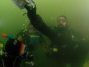 English: underwater pressconference for Guinness book of world records by Leo Ochsenbauer