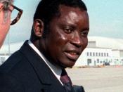President Gnassingbe Eyadema of Togo departs after a state visit.
