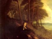 English: Portrait of Keats, listening to a nightingale on Hampstead Heath Polski: Portet Keatsa słuchającego słowika w Hampsead Heath