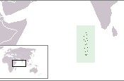 The location of the Maldives